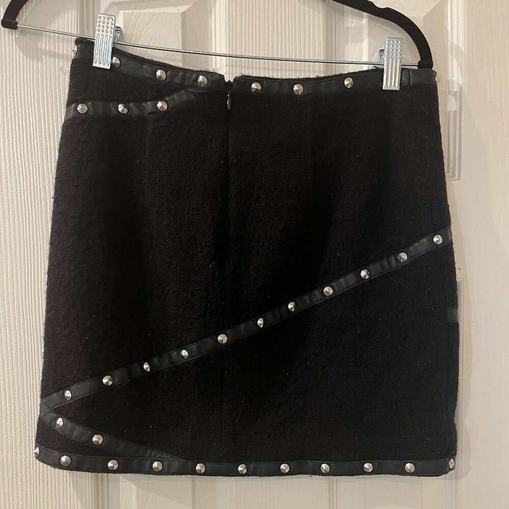 The Kooples small miniskirt wool and studs on trend perfect for winter